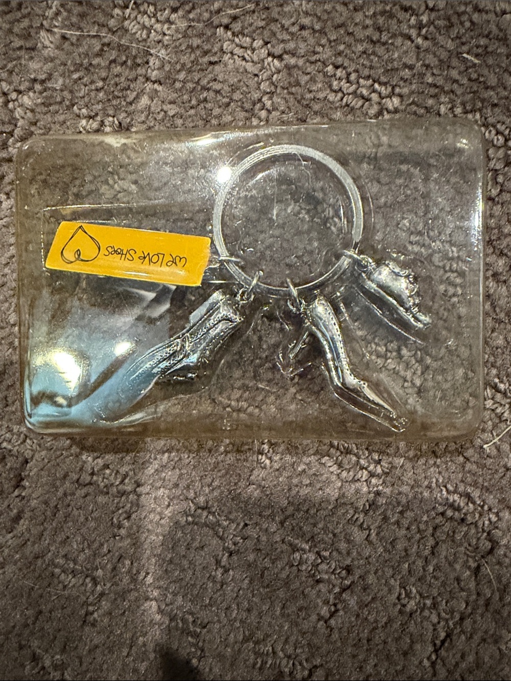 Nordstrom I Love Shoes- PVC Keyring with Silver-Tone Charms